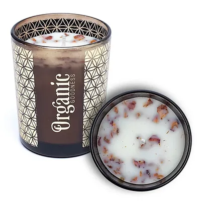 Produktbild von Organic Goodness Duftkerze Rose & Geranie – 200 g Packung mit 6 Stück