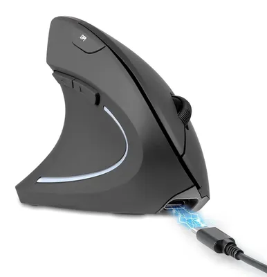 Produktbild von Perixx PERIMICE-713LR – Kabellose, Wiederaufladbare Vertikale Maus für Linkshänd