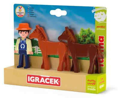 Obrázok produktu pre Igráček Trio Farma - Farmár a dva kone