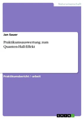 Produktbild von Praktikumsauswertung zum Quanten-Hall-Effekt
