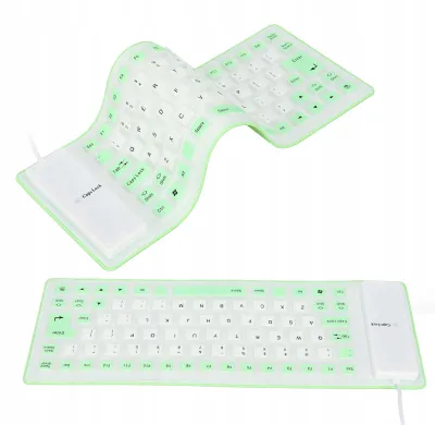 Produktbild von Flexible Silikontastatur Wasserdicht USB Tragbar für PC