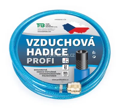 Obrázok produktu pre TUBI Vzduchová hadica s rýchlospojkami transparentná 13x19 mm - 20 m