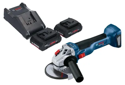 Immagine prodotto di Bosch GWS 18V-10 Smerigliatrice angolare professionale a batteria 18 V 125 mm brushless + 2x batteria ProCORE 4,0 Ah + caricabatterie