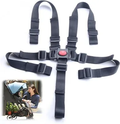Image de Ceinture pour poussette - Réglable - Noire - Accessoire pour chaise haute