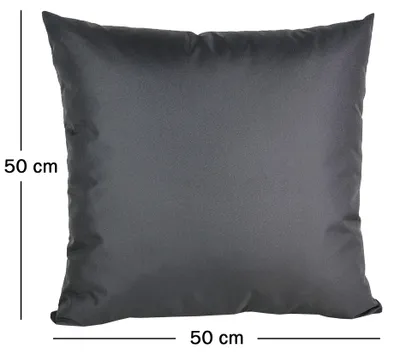Produktbild von JACK 2er Set 50x50cm Outdoor Kissenhülle Kissenbezug Wasserfest Sitzkissen Lounge Kissen Garten Stuhl Lotus Effekt, Farbe:Anthrazit