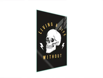Produktbild von Glasschneidebrett 35x52 Totenkopf