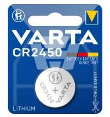 Produktbild von Varta Lithium Knopfzelle CR2450, 24,5 mm, 3 Volt Spannung, 570 mAh Kapazität