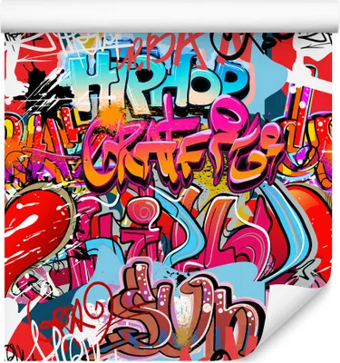 Produktbild von 10m VLIES TAPETE Rolle Kinderzimmer Graffiti Muster Aufschriften Motiv XXL