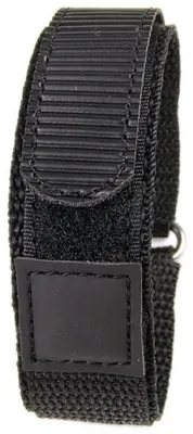 Produktbild von Minott Uhrenarmband 16mm | Textil Klettband schwarz 19133