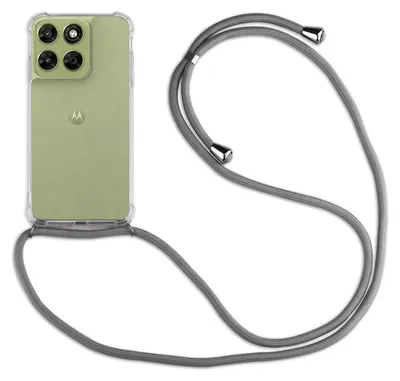 Produktbild von Handykette für Motorola Moto G67 / G77 Hülle mit Band Case Kordel in Grau