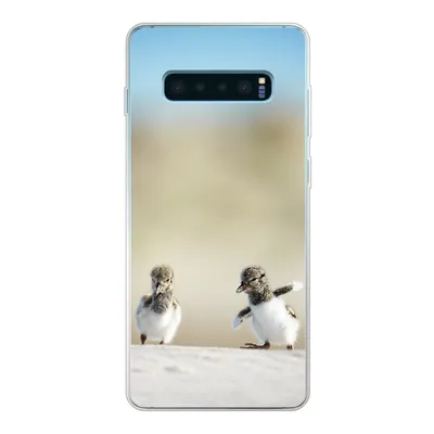 Produktbild von MuchoWow® Handyhülle Schutzhülle Hülle für Samsung Galaxy S10 Lite Junge - Sand - Vögel Silikon Softcase Handy Hülle - Schutz