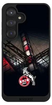 Produktbild von NIVOCASE Handyhülle für Samsung Galaxy S25  Hülle NIVOpure Case Schwarz 1. FC Köln Offizielles Lizenzprodukt Stadion