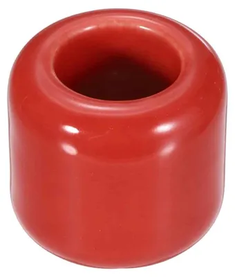 Keramische klokvormige kaarsenhouder, rood, 1,8 x 3,2 cm