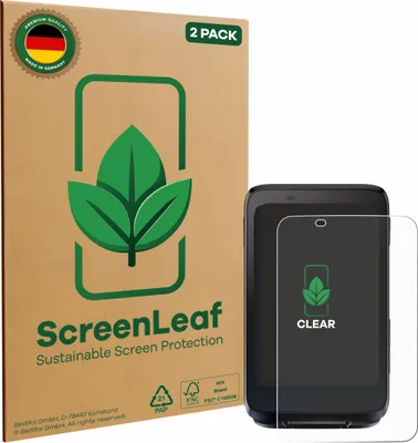 Produktbild von 2x ScreenLeaf Schutzfolie für iGPSPORT BiNavi nachhaltiger Displayschutz Display Schutz Folie Klar Transparent