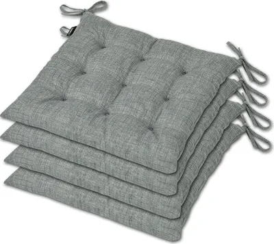 Produktbild von AMPO Sitzkissen Stuhlauflage Stuhlkissen Auflage 4er Set Kissen Sitzpolster 36x36 cm