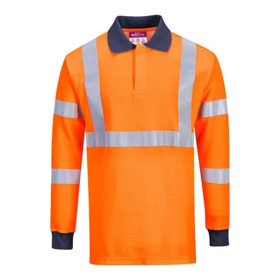 Image de Portwest FR76 Polo ignifugé RIS Orange Taille XXXL