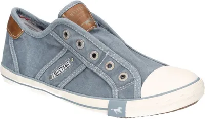 Produktbild von Mustang Damen Slipper bequeme Sneaker Halbschuhe 1099-409, Größe:39 EU, Farbe:Blau