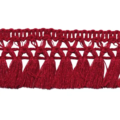 1m Fransenborte 32mm bordeaux