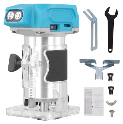 Produktbild von Holzbearbeitungsfräse, 5 einstellbare Geschwindigkeiten, 800W bürstenloser Motor, Keine Batterie