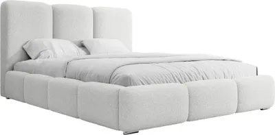 Produktbild von FEDVE Polsterbett Doppelbett Kestle Schlafzimmer Bett Bettkasten Matratze H3 160x200 cm Weiß (Now Or Never 01)