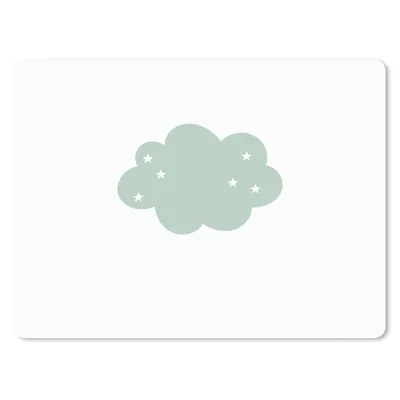 Produktbild von MuchoWow® Mauspad Mousepad Wolke - Mädchen - Jungen - Sterne - Pastell - Kind 23x19 cm - Mousepads - Maus Mat - Pad - Mausunterlage - Schreibtischunterlage - Mauspad