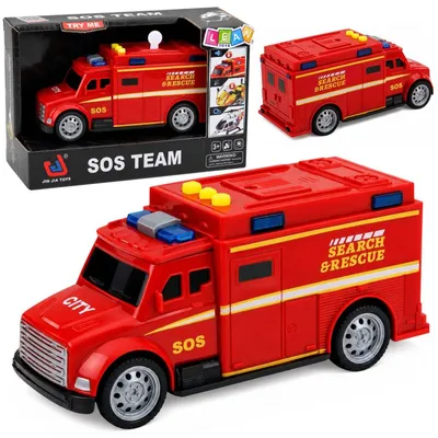 Immagine prodotto di Ambulanza di emergenza, luci blu e sirena rossa, scala 1:32
