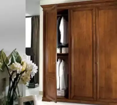 Produktbild von Kleiderschrank Schrank Luxus Holz Design Möbel Schlafzimmer Braun Neu