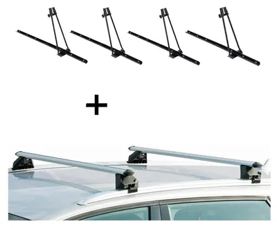 Produktbild von 4xFahrradträger ORION + Relingträger CRV107A kompatibel mit Audi A4 Kombi (B9) 5 Türer ab 2015