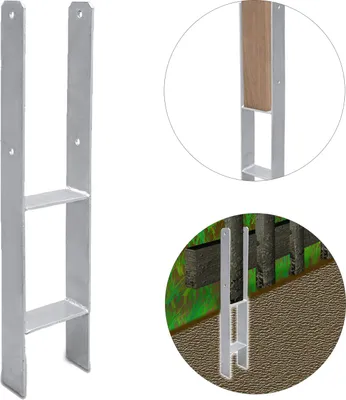 Produktbild von Lospitch Pfostentraeger H-Anker Holzschutz Carport Bodenhuelse Zaun Pfostenanker 600MM
