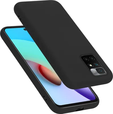 Produktbild von Cadorabo Schutzhülle für Xiaomi RedMi 10 / RedMi NOTE 11 4G Hülle in Schwarz Handyhülle Case Cover TPU Etui