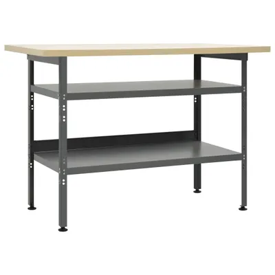 Zdjęcie produktu dla vidaXL Stół warsztatowy szary 120×60×85 cm stalowy