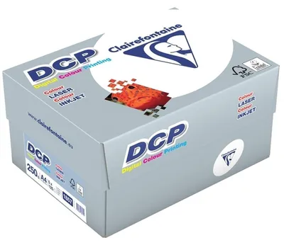 Produktbild von Clairefontaine DCP, A4 (210×297 mm), Satin, Laser-/Inkjet-Druck, Weiß, 250 g/m², Ecolabel, Colorlok, ISO 9706, NF EN 12281, ISO 14001, ISO 9001