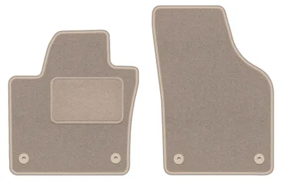 Image de Tapis avant en moquette pour Volkswagen Sharan II depuis 2010 (monospace) – 2 pièces, beiges, sur mesure – Wielganizator LUX