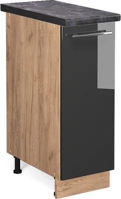 Immagine prodotto di Armadio cucina dispensa alto Vicco Fame-Line Antracite lucido 30 cm , PL Antracite, Model 45897