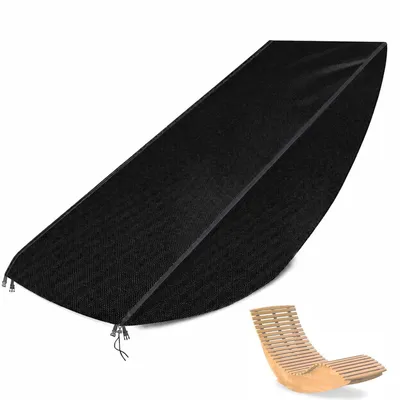 Produktbild von Sonnenliegen Schutzhülle 420D wasserdicht, Gartenmöbel Abdeckung UV-beständig, für Liegestuhl & Gartenliege 165x75x105cm, winddicht mit Kordelzug