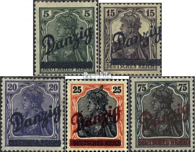 Produktbild von Briefmarken Danzig 1920 Mi 21-25 (kompl.Ausg.) postfrisch Germania-Aufdruck