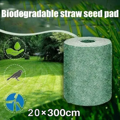 Image de Tapis de graines de gazon, coussin de graines de gazon biodégradable, tapis de croissance, pelouse, jardin, pique-nique, plantation, tapis de germination de plantes, plateaux de germination de plantes