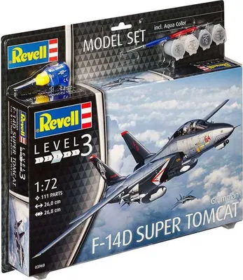 Productafbeelding van Revell Modelset F-14D Super Tomcat - Modelbouwsset voor vliegtuigen; 63960