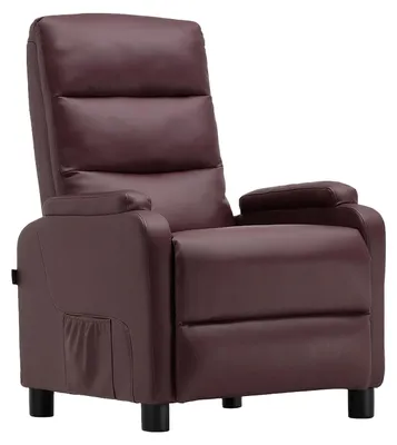 Image de Fauteuil relax - Chaise longue - Fauteuil - Fauteuil de repos - Dossier réglable de 90 à 160° - Revêtement en cuir synthétique (PU)