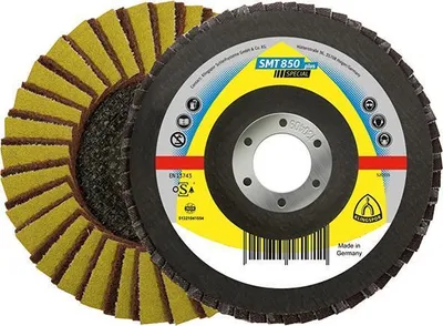 Image de KLINGSPOR Roue à lamelles SMT 850 Kombi Ø 125 mm Granulométrie 80 conique INOX corindon zirconien - 312560