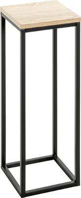 Produktbild von Blumentisch >52567< in eiche, schwarz, MDF, Metall - 19x54x19cm (BxHxT)