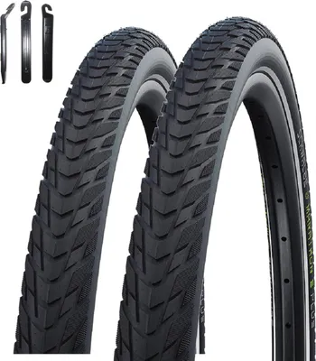 Produktbild von 2 x Schwalbe Marathon E-Plus Smart D-Guard E-50 Schwarz-Reflex 47-622 inkl. Reifenheber