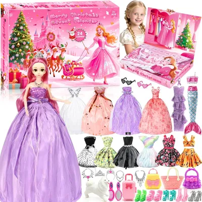 Productafbeelding van Adventskalender 2026 voor kinderen - 24 verrassingen met modepop - Huisdieren - Kleding en accessoires - Pop en mode