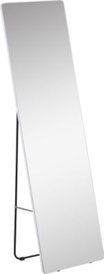 HOMCOM Standspiegel, Ganzkörperspiegel mit Ständer, 45 x 160 cm Wandspiegel, Garderobenspiegel, Ankleidespiegel für Schlafzimmer, Wohnzimmer, Silber