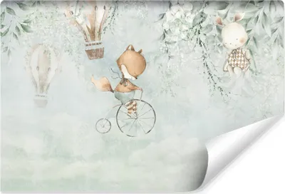 Produktbild von Muralo Selbstklebende Fototapete TIERE Blätter Blumen Für Kinderzimmer Br. 312cm x Hö. 219cm