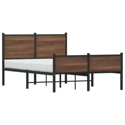 Productafbeelding van Maison Exclusive - Metalen bed zonder matras, eikenhoutlook, 120x200 cm