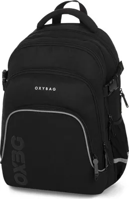 Image de OXY Scooler sac à dos, sac d'école, 4 compartiments, 43x32x20cm, noir