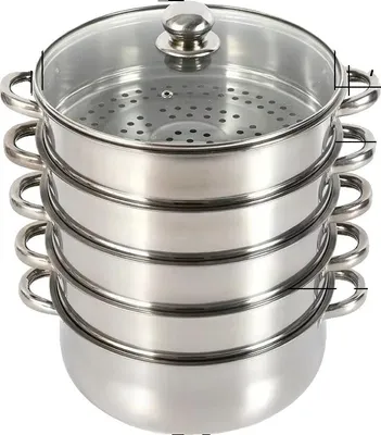 Obrázek produktu pro Parní hrnec, nerezová ocel, víceúrovňový design, 26 cm