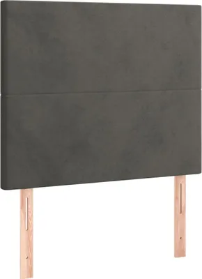 Produktbild von vidaXL Kopfteil Dunkelgrau 100 x 5 x 118/128 cm Samt