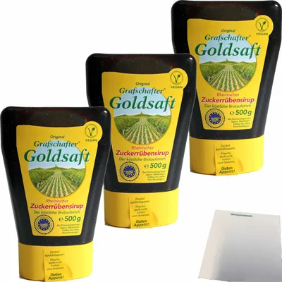Produktbild von Grafschafter Zuckerrübensirup Fenner Harz 3er Pack (3x500ml Flasche) + usy Block